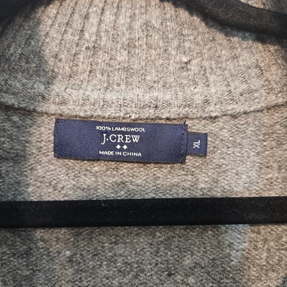 J Crew Mens 100% Lambswool Grey Pullover Sweater sz XL - Picture 5 of 5